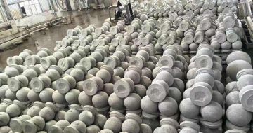 太原芝麻白圆球 石球 挡车球